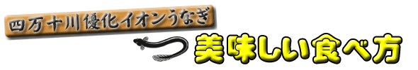 四万十優化イオンうなぎ 美味しい食べ方