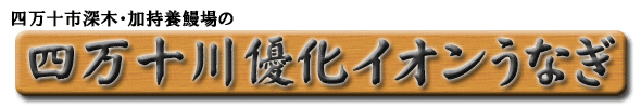 四万十町深木・加持養鰻場の四万十川優化イオンうなぎ